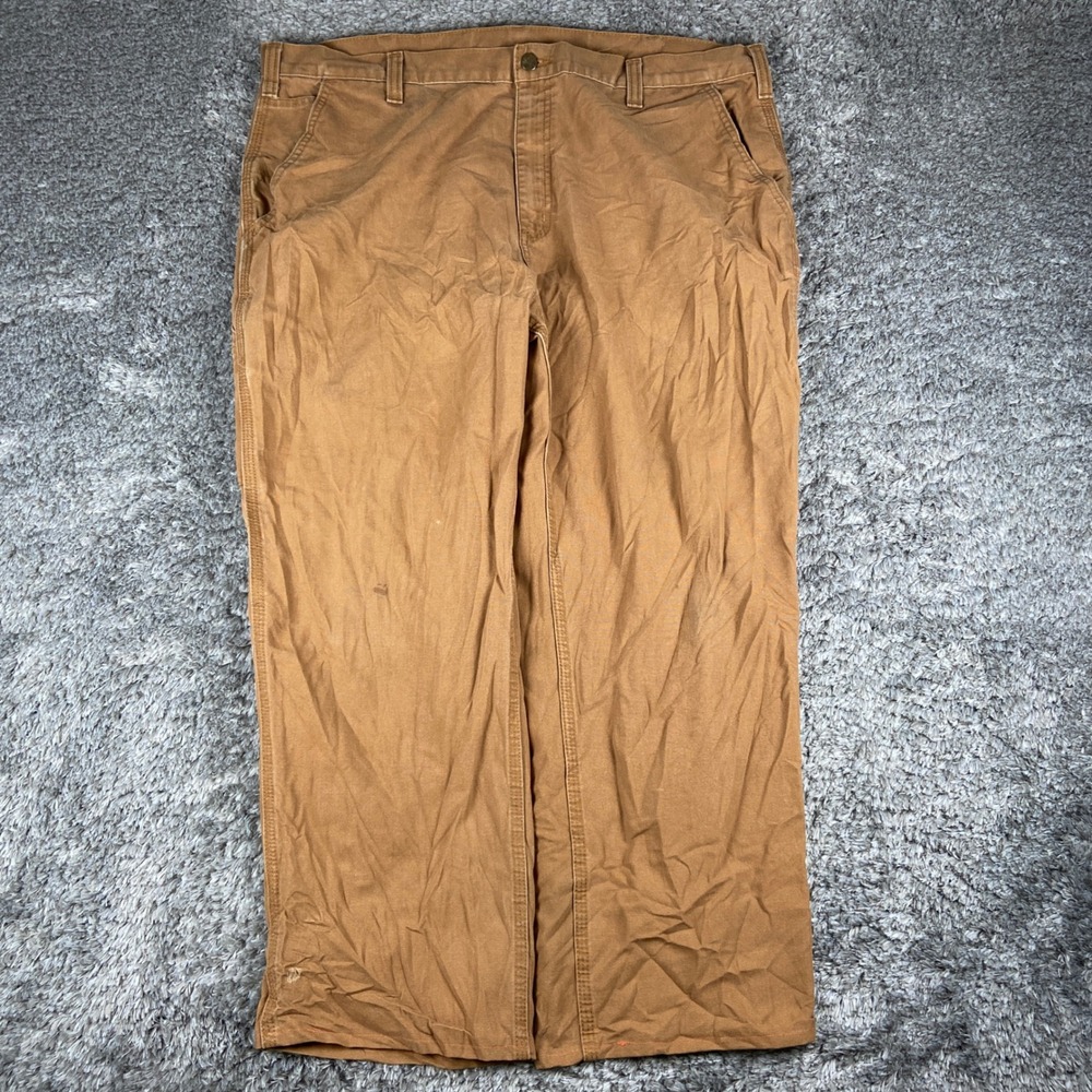 Carhartt Dungaree Fit Pants Mens‎ 40x28 Brown Canvas Carpenter Work Cotton Blend